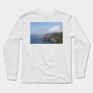 Clouds over Bixby Creek Bridge in Big Sur, California Long Sleeve T-Shirt